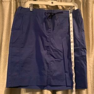 NWT J. Jill indigo blue short skirt, 19-3/4” length, 34” waist